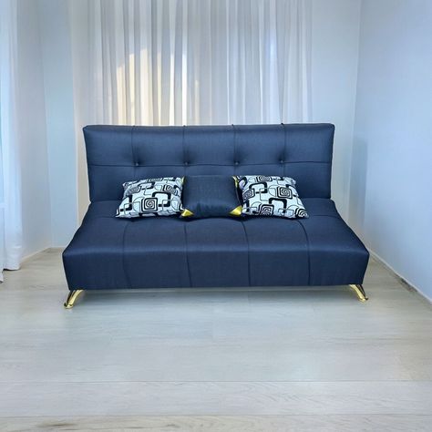 FUTON PEQUEÑO DE 1.50 CM ECO GOLD BLACK con cojine-2