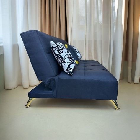 FUTON PEQUEÑO DE 1.50 CM ECO GOLD BLACK con cojine-3