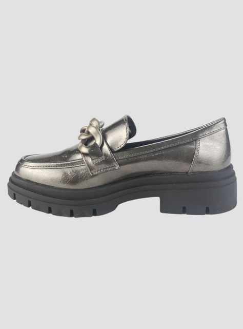 Mocasin Chalada Mujer Selina-5 Plateado Casual-1