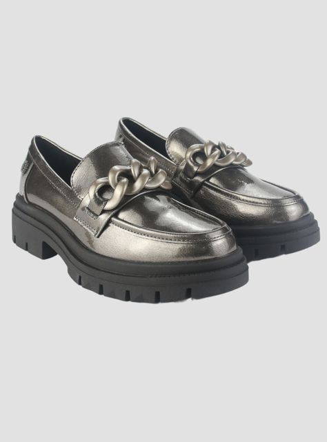 Mocasin Chalada Mujer Selina-5 Plateado Casual-4
