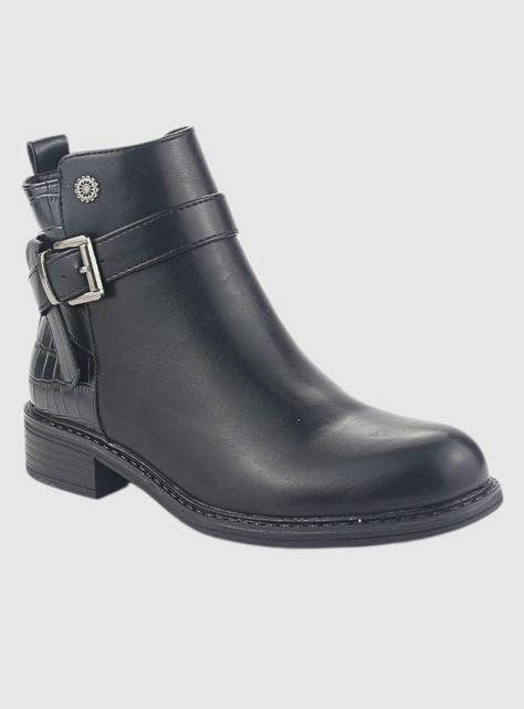 Botin Chalada Mujer Traffa-51 Negro Casual-2