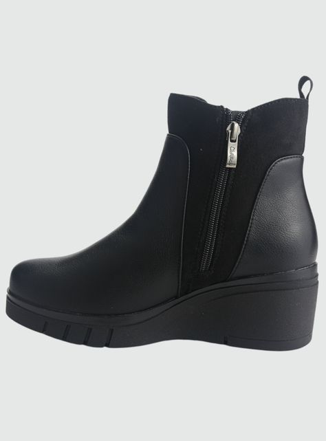 Botin Chalada Mujer Wedgenew-1 Negro Casual-1