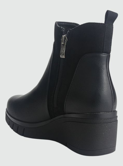 Botin Chalada Mujer Wedgenew-1 Negro Casual-3