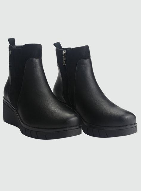 Botin Chalada Mujer Wedgenew-1 Negro Casual-4