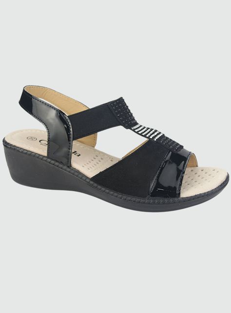 Sandalia Chalada Mujer Lupe-80 Negro Casual-0
