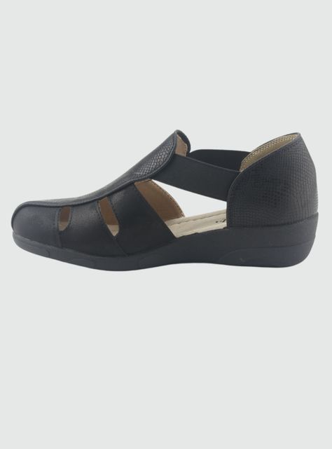 Sandalia Chalada Mujer Mira-1 Negro Comfort-1