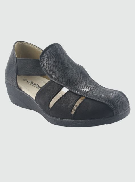 Sandalia Chalada Mujer Mira-1 Negro Comfort-2