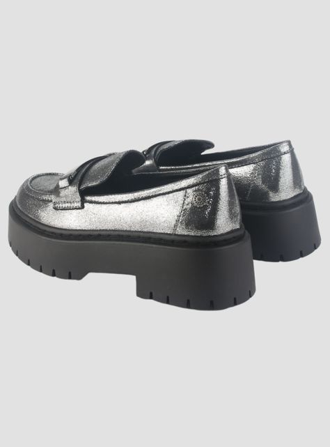 Mocasin Chalada Mujer Lewis-1 Plateado Casual-5