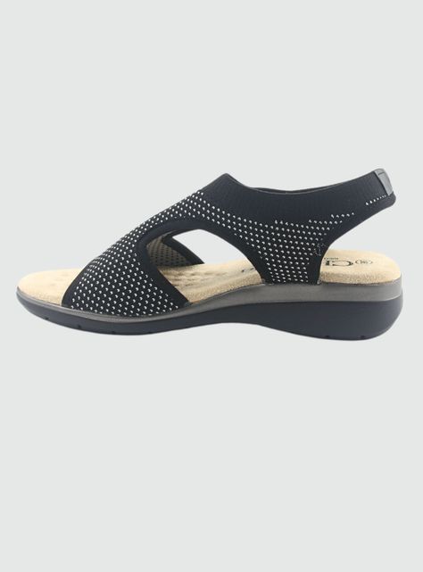 Sandalia Chalada Mujer Floro-4 Negro Casual-1