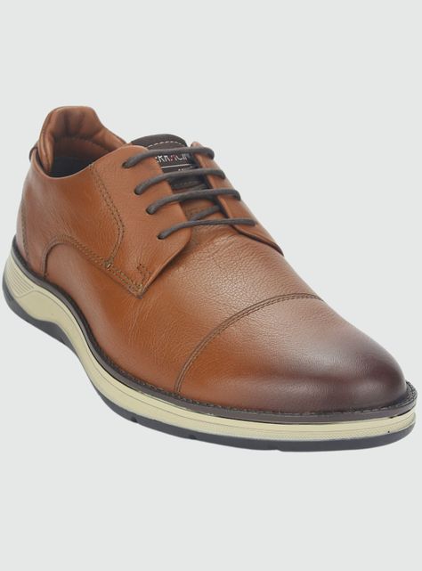 Zapato Ferracini Hombre 5541 Fluence Café Claro Casual-0