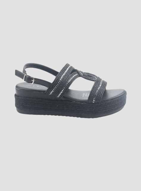Sandalia Chalada Mujer Cuna-1 Negro Casual-0