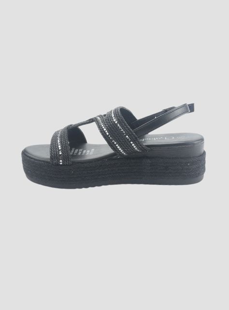 Sandalia Chalada Mujer Cuna-1 Negro Casual-1