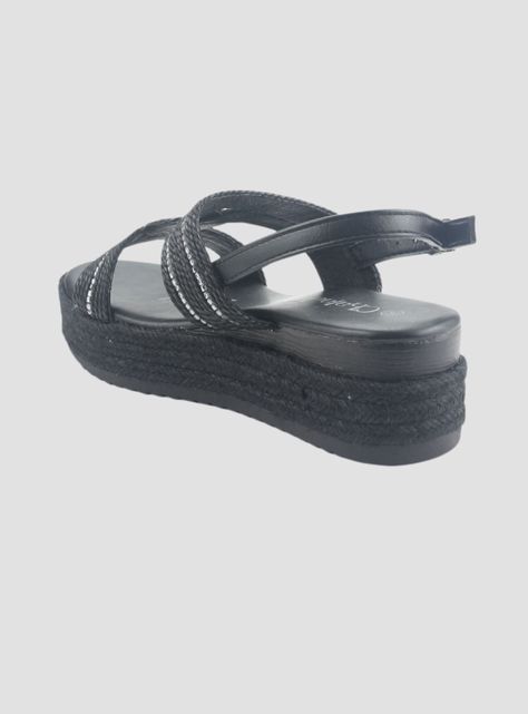 Sandalia Chalada Mujer Cuna-1 Negro Casual-3
