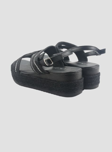 Sandalia Chalada Mujer Cuna-1 Negro Casual-5
