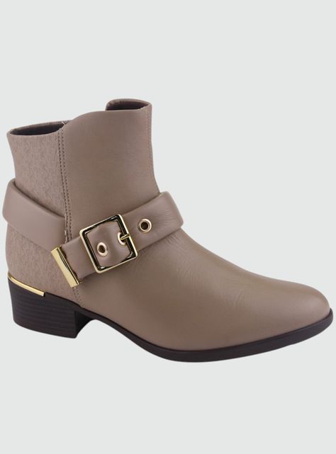 Botin Comfortflex Mujer 2269303 Beige Moda-0