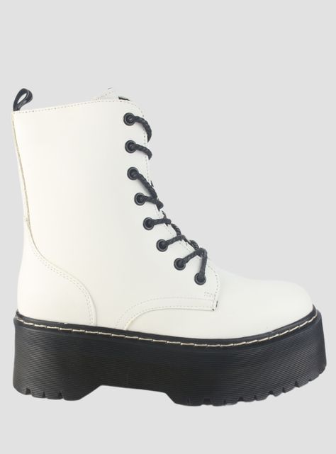 Botin Chalada Mujer Poolh-9 Blanco Plataforma-0