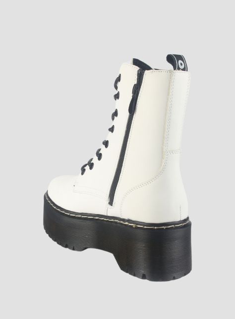 Botin Chalada Mujer Poolh-9 Blanco Plataforma-3
