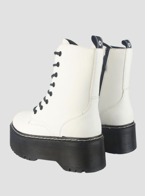 Botin Chalada Mujer Poolh-9 Blanco Plataforma-5