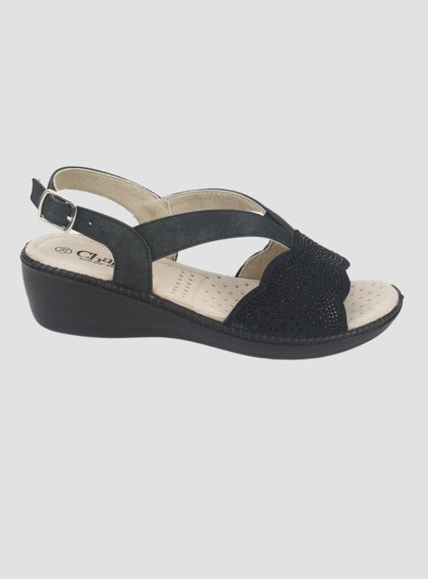 Sandalia Chalada Mujer Lupe-81 Negro Casual-0