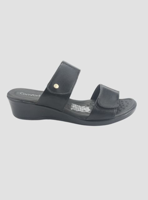Sandalia Comfortflex Mujer 2472402 Negro Casual-0