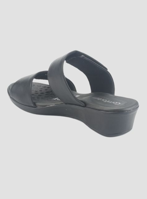 Sandalia Comfortflex Mujer 2472402 Negro Casual-3