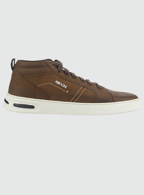 Zapatilla Ferracini Hombre 1828 N Chocolate Casual-0