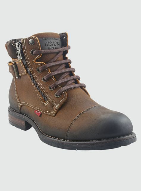 Botin Ferracini Hombre 9873 York Café Casual-2