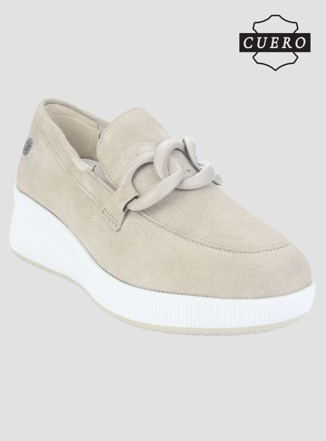 Mocasin de Cuero Chalada Mujer Ivana-1 Beige Casual-3