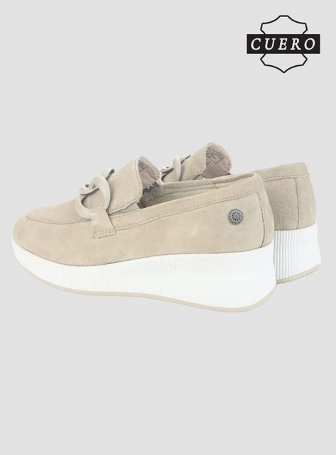 Mocasin de Cuero Chalada Mujer Ivana-1 Beige Casual-6