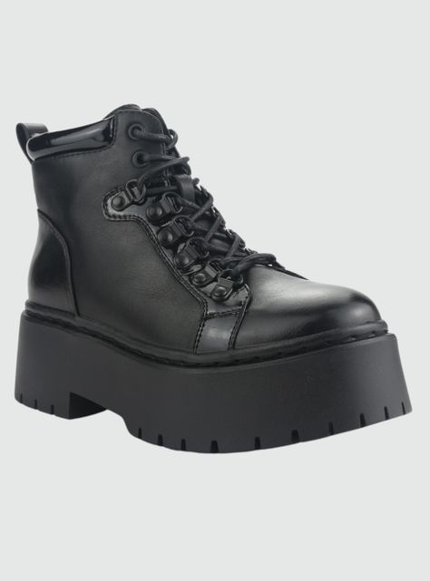 Botin Chalada Mujer Rust-21 Negro Plataforma-2