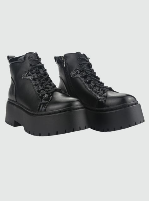 Botin Chalada Mujer Rust-21 Negro Plataforma-4