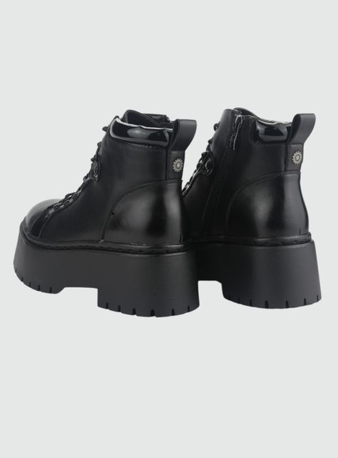Botin Chalada Mujer Rust-21 Negro Plataforma-5