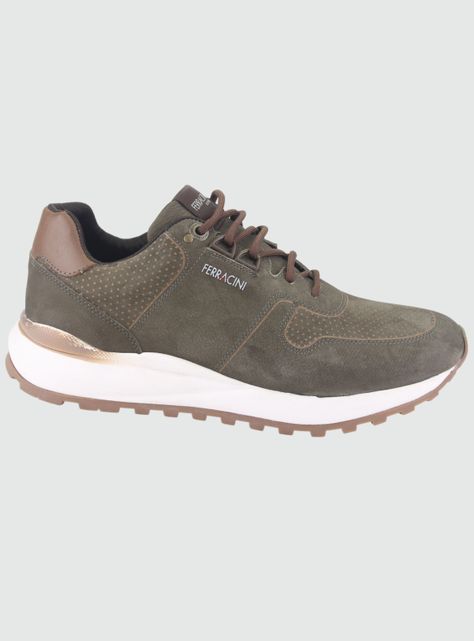 Zapato Ferracini Hombre 9357 Oliva Casual-0