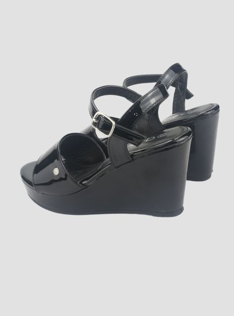 Sandalia Chalada Mujer Como-51 Negro Plataforma-5