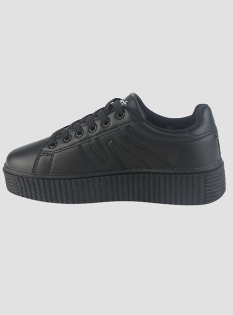 Zapatilla Chalada Mujer Flumi-10 Negro Urbano-1