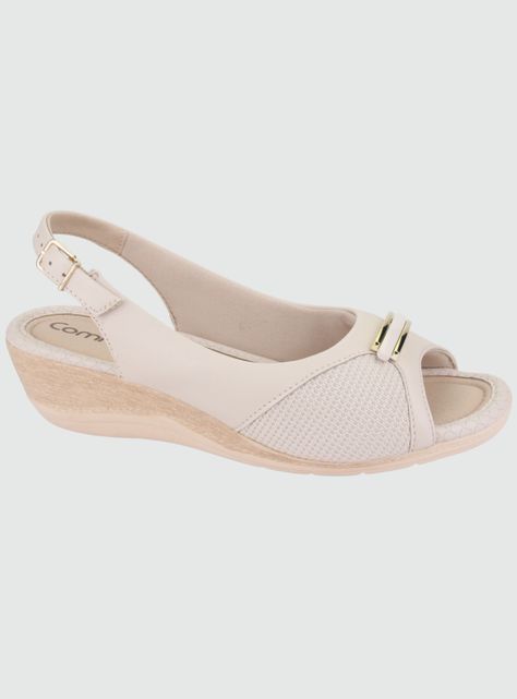 Sandalia Comfortflex Mujer 2296403 Beige Moda-0