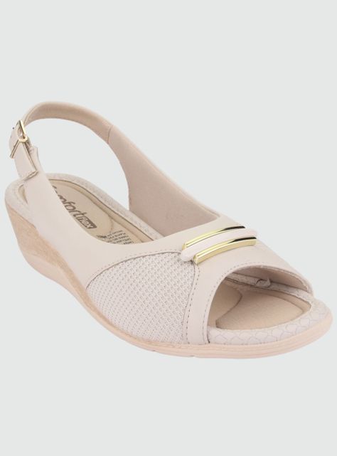 Sandalia Comfortflex Mujer 2296403 Beige Moda-2