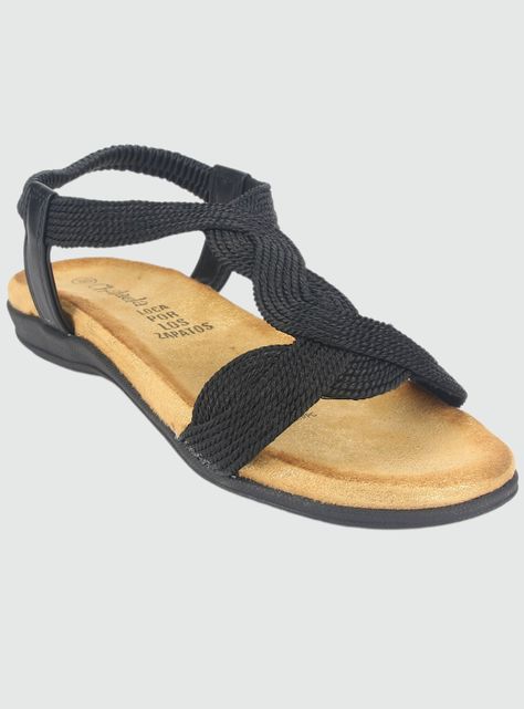 Sandalia Chalada Mujer Clara-5 Negro Casual-2