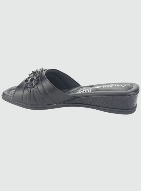 Sandalia Comfortflex Mujer 2370401 Negro Casual-1