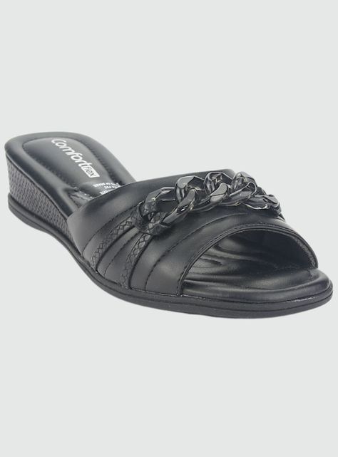 Sandalia Comfortflex Mujer 2370401 Negro Casual-2