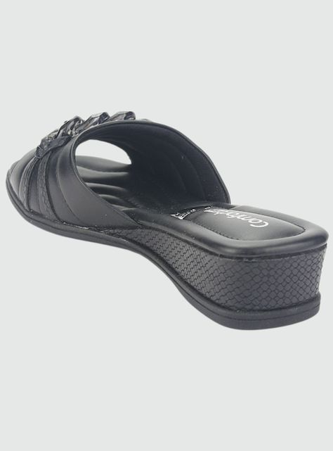 Sandalia Comfortflex Mujer 2370401 Negro Casual-3