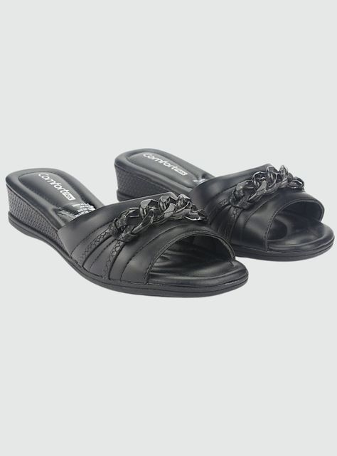 Sandalia Comfortflex Mujer 2370401 Negro Casual-4