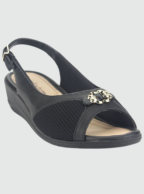 Sandalia Comfortflex Mujer 2396452 Negro Casual-2