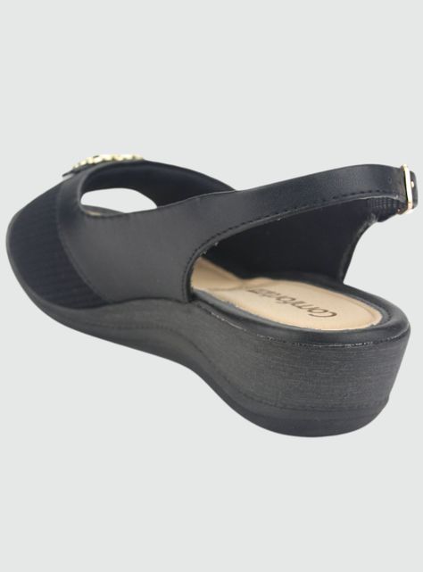 Sandalia Comfortflex Mujer 2396452 Negro Casual-3