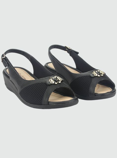 Sandalia Comfortflex Mujer 2396452 Negro Casual-4