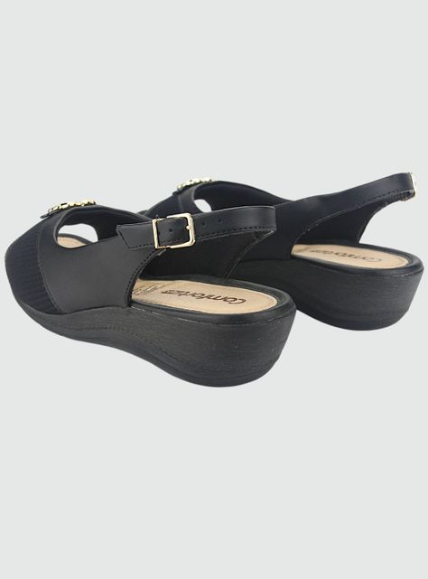 Sandalia Comfortflex Mujer 2396452 Negro Casual-5
