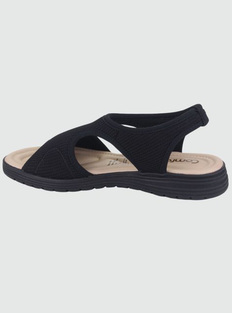 Sandalia Comfortflex Mujer 2251402 Negro Moda-1