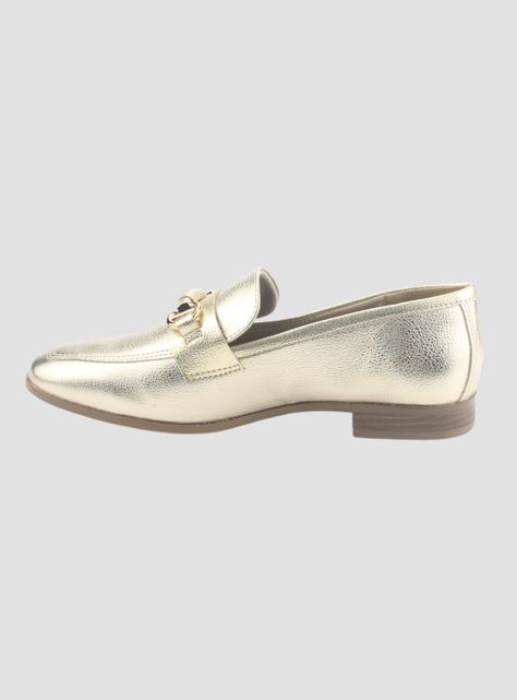 Mocasin Via Marte Mujer 075-009-01 Dorado Casual-1