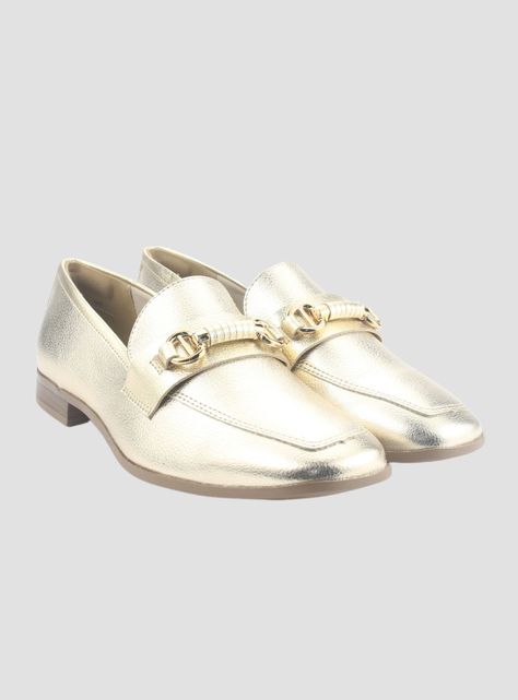 Mocasin Via Marte Mujer 075-009-01 Dorado Casual-4