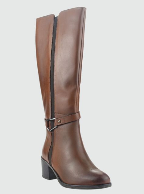 Bota de Cuero Mujer Casual Café Palena-2